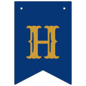 30e verjaardag 1992 Blue Gold Name Chic Elegant Vlaggetjes (Tweede vlag)