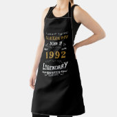 30e verjaardag 1992 Voeg de naam Black Gold Legend Schort (Insitu)