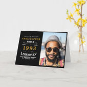 30e verjaardag 1993 Fotosjabloon Legendary Kaart (Gele Bloem)