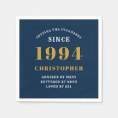 30e verjaardag 1994 Blauw Goud Servet (Voorkant)