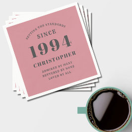 30e verjaardag 1994 Dusty Pink Servet
