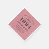 30e verjaardag 1994 Dusty Pink Servet (Hoek)