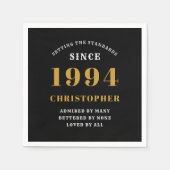 30e verjaardag 1994 Zwart Goud Servet (Voorkant)