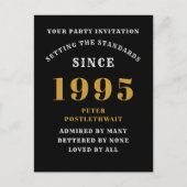 30e verjaardag 1995 Zwart Goud Briefkaart (Voorkant)