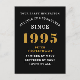 30e verjaardag 1995 Zwart Goud Briefkaart
