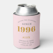 30e verjaardag 1996 Aandenken Elegant Persoonlijk Blikjeskoeler (Blikje Voorkant)