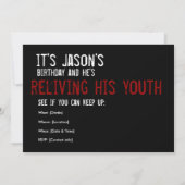 30e verjaardag - 21 wederom - uitnodiging van de v (Achterkant)