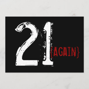 30e verjaardag - 21 wederom - uitnodiging van de v