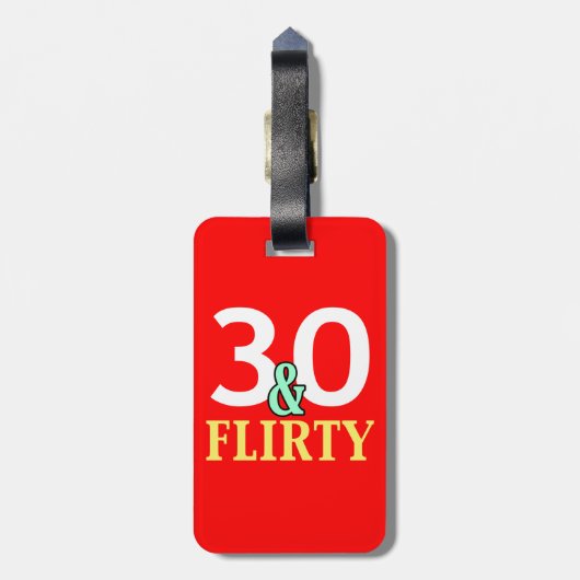 30e verjaardag 30 en armoede bagagelabel (Achterkant verticaal)
