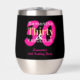 30e verjaardag 30 en Fabulous Hot Pink Black Party