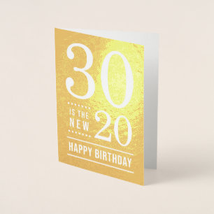 30e verjaardag 30 is de nieuwe 20 folie kaarten