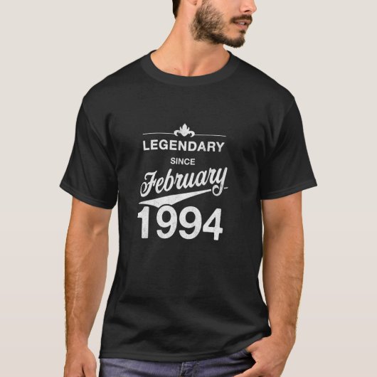 30e verjaardag 30 Jaar Oud geboren in februari 199 T-shirt (Voorkant)
