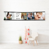 30e verjaardag 4 Foto Strip op maat Spandoek (Insitu)