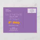 30e verjaardag 60s Let's Party Save the date 3 Aankondigingskaart (Achterkant)