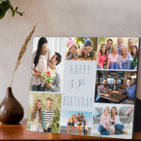 30e verjaardag 7 Foto Collage Two Tone Dusty Blue