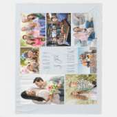 30e verjaardag 7 Foto Dusty Blue Fleece Deken (Voorkant)