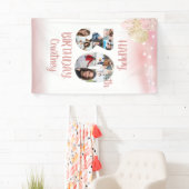 30e Verjaardag 8 Fotocollage Nummers Roos Goud Spandoek (Insitu)