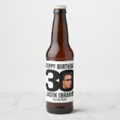30e verjaardag aangepaste foto naam label bier etiket (Voorkant)