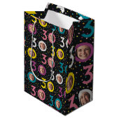 30e verjaardag aanpassen foto medium cadeauzakje (Voorkant Gekanteld)