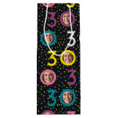 30e verjaardag Aanpassen Foto Wijn Gift Bag Wijn Cadeautas (Achterkant)