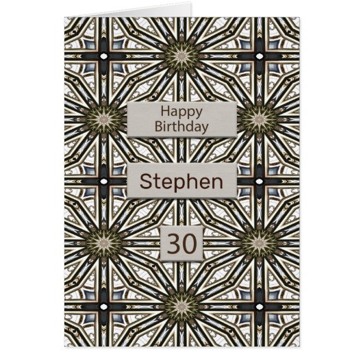 30e verjaardag Abstract Mandala Design (Voorkant)