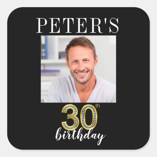 30e verjaardag Afbeelding Favor Labels (Voorkant)