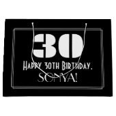 30e verjaardag ~ Art Deco geïnspireerd look "30" + Groot Cadeauzakje (Voorkant)