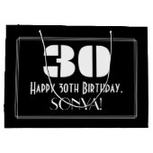 30e verjaardag ~ Art Deco geïnspireerd look "30" + Groot Cadeauzakje (Achterkant)