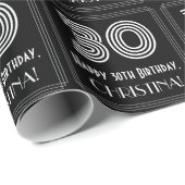30e verjaardag: Art Deco geïnspireerd look "30" w Cadeaupapier (Rol Hoek)