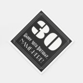 30e verjaardag: Art Deco geïnspireerde look "30" + Servet (Hoek)