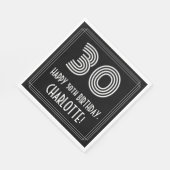 30e verjaardag: Art Deco geïnspireerde look "30" + Servet (Hoek)