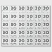 30e verjaardag: Art Deco geïnspireerde stijl "30"  Cadeaupapier (Vlak)