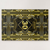 30e verjaardag Art Deco Gold Black Great Gatsby Legpuzzel (Horizontaal)