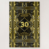 30e verjaardag Art Deco Gold Black Great Gatsby Legpuzzel (Verticaal)
