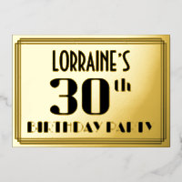 30e verjaardag: Art Deco Kijk "30" en naam