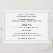 30e verjaardag: Art Deco Kijk "30" en naam Folie Uitnodiging (Achterkant)