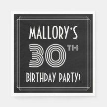 30e verjaardag: Art Deco Style + aangepaste naam