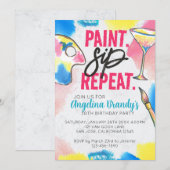 30e verjaardag Art Party marble Kaart (Voorkant / Achterkant)