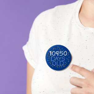 30e verjaardag badge in dagen ronde button 5,7 cm