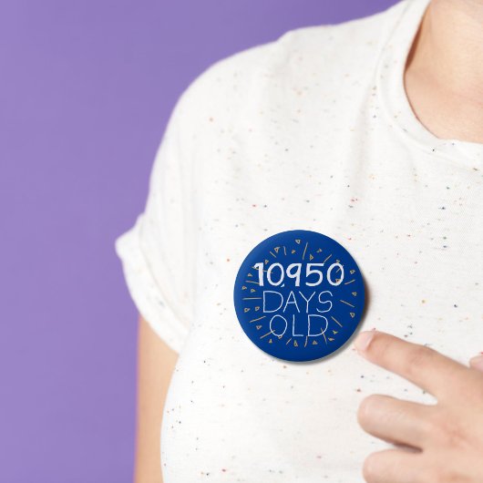 30e verjaardag badge in dagen ronde button 5,7 cm