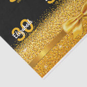 30e verjaardag balck gold name tissuepapier (Detail)