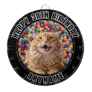 30E VERJAARDAG Ballonnen Achtergrond Aangepaste KA Dartbord