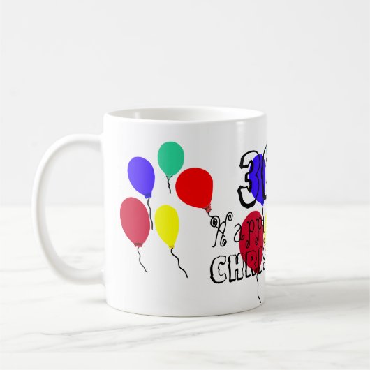 30e verjaardag ballonnen Milestone Naam Mokken (Links)