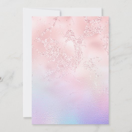 30e verjaardag ballonnen op holografisch en roze kaart (Achterkant)