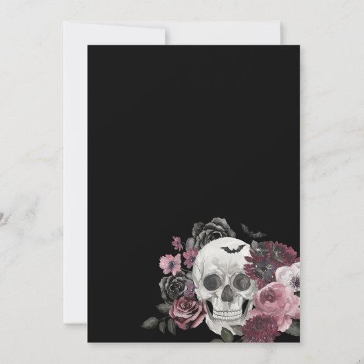 30e verjaardag Bash te sterven voor gotische bloem Kaart (Achterkant)