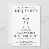 30e verjaardag BBQ uitnodigingen (Voorkant)
