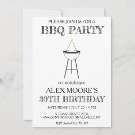 30e verjaardag BBQ uitnodigingen