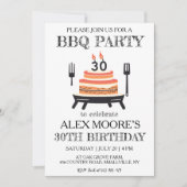 30e verjaardag BBQ uitnodigingen (Voorkant)