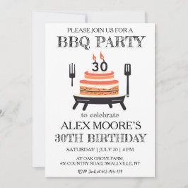 30e verjaardag BBQ uitnodigingen