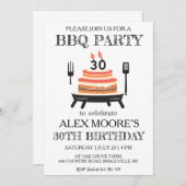 30e verjaardag BBQ uitnodigingen (Voorkant / Achterkant)